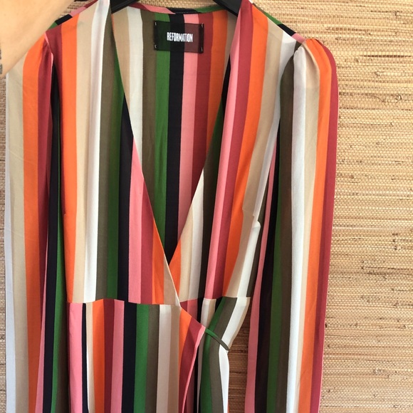 Reformation Polk Dress Sz Med/6 - Picture 5 of 6